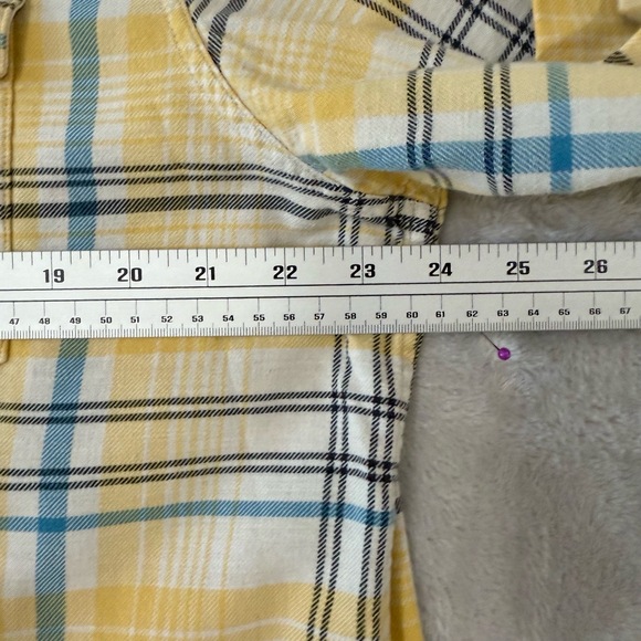 Patagonia Mens Long Sleeve Button Down Yellow Plaid L Organic Cotton Casual - Picture 5 of 5